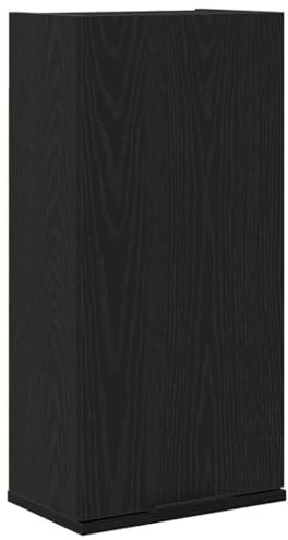 vidaXL Wall-mounted Cabinet Black Oak 32x20x67 cm Engineered Wood