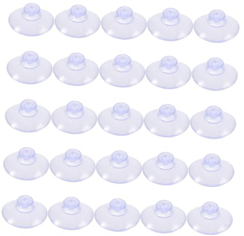 Cabilock Ganchos de Ventosa Transparentes de 20mm Pvc para Vidrio