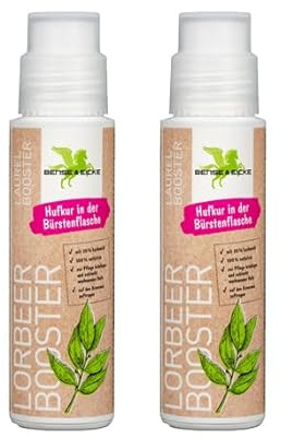 Bense & Eicke Lorbeer Booster, Hufkur in der 200 ml Bürstenflasche, 2 Stück