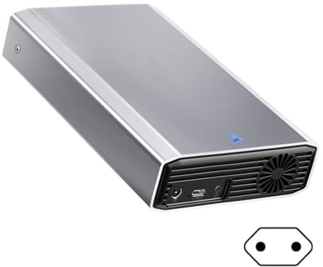 Boîtier de disque dur en aluminium 5 Gbit/s avec ventilateur de refroidissement pour 2 disques durs SATA 5/3.5 type C 3.1