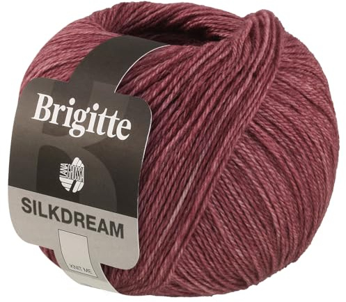 LANA GROSSA Brigitte Silkdream | Zartes, klassisch gezwirntes Garn aus Maulbeerseide | Handstrickgarn aus 60% Schurwolle, 30% Seide & 10% Mohair | 50g Wolle zum Stricken & Häkeln | 270m Garn FB 9
