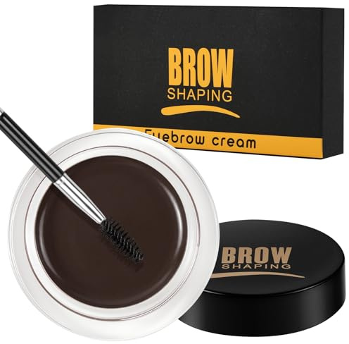LOPHE Gel Fijadora de Cejas, Crema de Cejas 4,5g, Pomada de Ceja de Larga Duración con Cepillo, Eyebrow Gel para Maquillaje con Efecto Laminado Instantáneo,Pegamento de Ceja Sin Residuos (Café Negro)