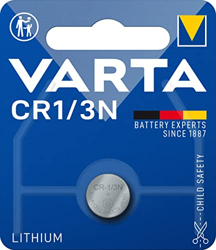VARTA Batterien Knopfzelle CR1/3N, 1 Stück, Lithium Coin, 3V, kindersichere Verpackung, für elektronische Kleingeräte - Autoschlüssel, Fernbedienungen, Waagen