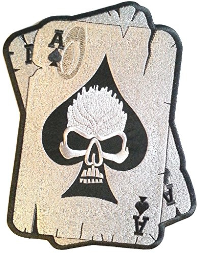 Iron on Bügel Aufnäher Patches Bügelbilder Aufbügler Flicken Applikation Kleidung Biker Skull Ass 10 cm 