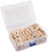 Brackit 225x Mixed-Size Solid Birch Wood Dowels; Size 6, 8,10mm x40mm – Tapered and Ribbed for DIY and Carpentry and Hobbyists