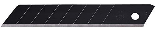 NT Cutter 18mm Heavy-duty Ultra-Sharp Black Snap-Off Blades, 10-Blade/Pack, 1 Pack (BL13P), 58 degree