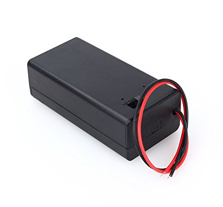9V PP3-Batteriehaltergehäuse Kunststoff-Batterie-Aufbewahrungsbox mit EIN / AUS-Schalter + Kabel