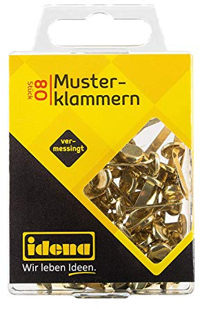 Idena 334031 - Musterklammern, 800 Stück, vermessingt