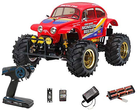 Tamiya RC 58618 Monster Beetle 2015 off road 1:10 Standard Wheel Radio Bundle