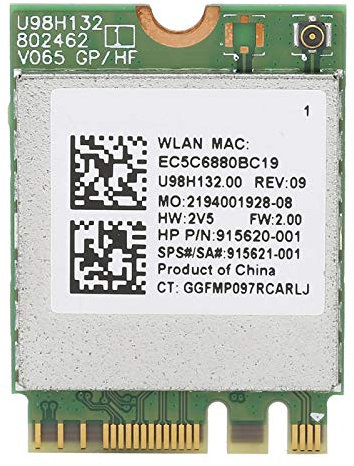 ASHATA Mini Network Card,AC Wireless Network Card 433M HighSpeed Transmission for Laptops Desktops RTL8821CE,Bluetooth 4.2 Network Adapter Support 802.11 A/B/N/AC protocol