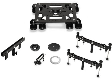 PROAIM Breeza Video/Film Solid Camera Dolly Slider with Track End. Adapts Mitchell, Flat, 75mm & 100mm Camera Heads & Light Cranes. Overslung/Underslung Operations - Hi-hat/Low-hat Mode (DL-BRZA-01)
