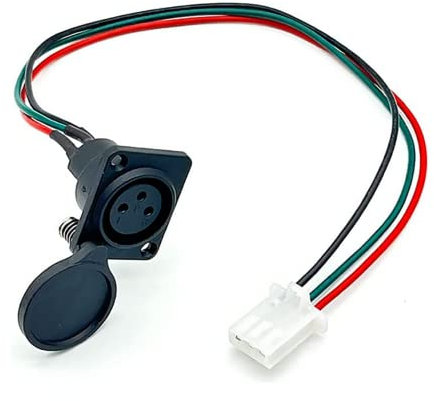 Felixstory Elektroroller-Ladegerät, Hoverboard-Ladeanschluss, Standard-3-Zinken-Anschluss, Hovertrax-Ladegerät, Ersatz mit Abdeckung, passend für XLR-Terminal