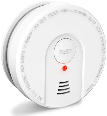 ZYTA Smoke Alarm for home,Fire Smoke Detector with 5-year Replaceable Battery,TEST/MUTE Button,LED Indicator,Battery Powered,1902(1 Pack)