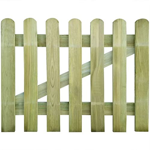 Mondo Viro Cancello in legno di pino autoclavato - cancelletto per steccato resistente in diverse misure (95 x 80 cm)