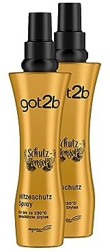 got2b Spray protettivo contro il calore, angelo custode fino a 230 °C (200 ml), lozione per lo styling protegge i capelli dai danni del calore, per stili caldi con finitura lucida, non appesantire, 2