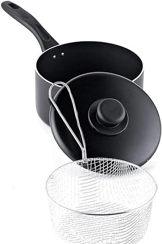 RTS Non Stick Cookware – Multipurpose Aluminium Saucepan – Sauce Pan with Glass Lid, Safe Pots & Pans, Soft Grip Handle and Knobs, Cooking, Kitchen Cookware Sets (Chip Pan 22cm)