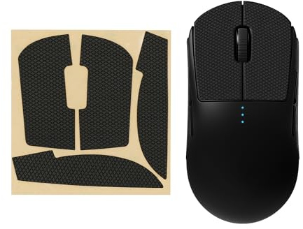 kwmobile Musgreppstejp för Logitech G Pro Wireless 1 grepptejp – halkfritt fuskläder – svart