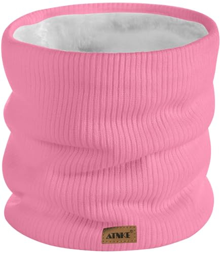 ATNKE Winter Warm Halsschlauch Verdicken Sie Winddichte Schals Staub Gesichts Maske Ski Doppel Lagen Fleece Gefüttert Strick Schal Geschenke für Männer und Frauen