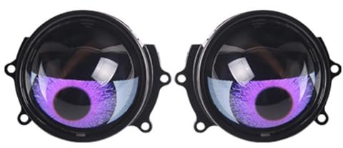 Demon Eye Headlights | 12V LED Dynamic Devil Eye Car Lights,Projector Lens Lamp for Most, WiFi Control LED Lamp Led Automotive Headlight Bulbs