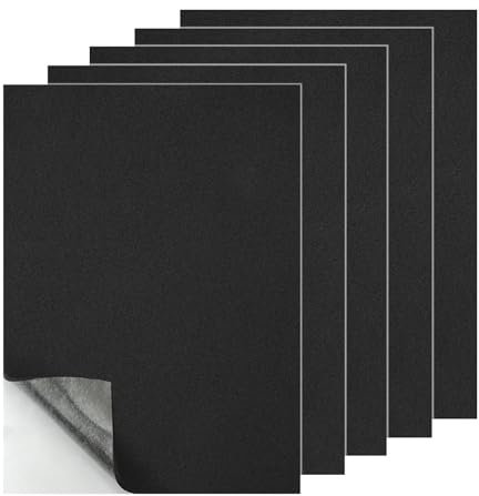5 Piezas Almohadillas de Espuma Autoadhesivas,300x200x3 mm Goma Espuma Eva Negra,Fieltro Adhesivo Muebles con Reverso Adhesivo,Antideslizante Almohadillas Protectoras de Espuma para Proteger Muebles