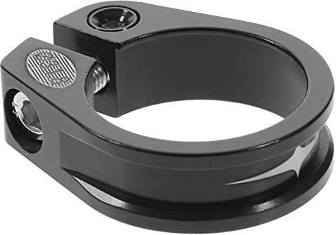 YARNOW Aluminium Alloy Bike Seat Clamp 31.8mm Bolt Type Seatpost Clip Black Fixed Lock for Mountain and Road Bicycle Riding Accessories