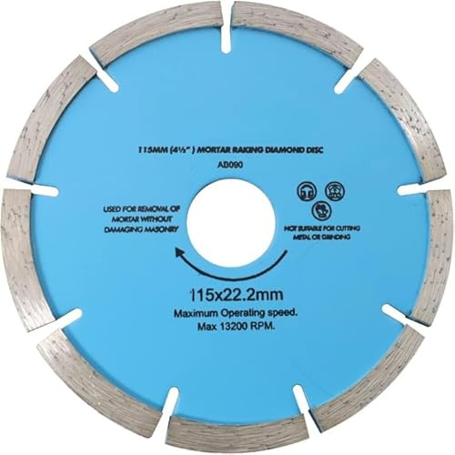 Unibos | 15mm x 8mm Diamond Tipped Mortar Raking Disc Masonry Blade 4-1/2” Grinders (1)