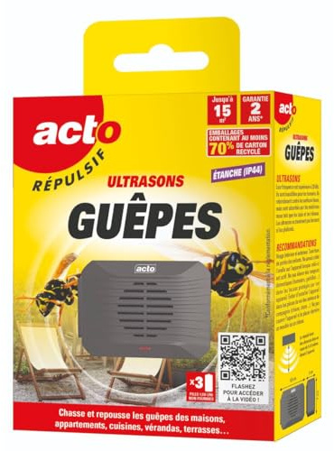 Acto Répulsif Ultrasons Spécial Guêpes : Protégez Vos espaces Facilement