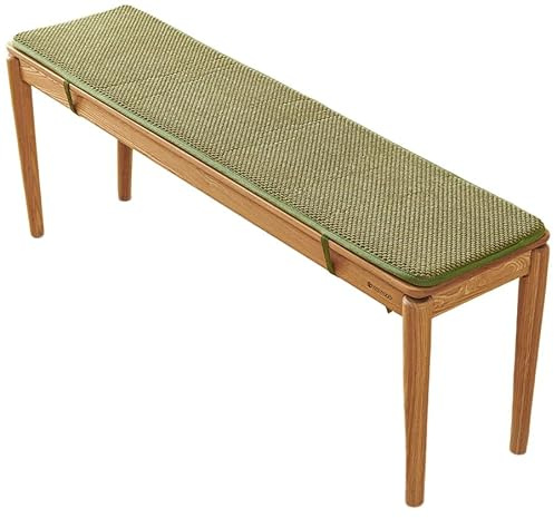 Cuscino Panca Antiscivolo Velluto a Coste per Davanzali Finestre Patio, Cuscini da Esterno Con Lacci per Giardini Ristoranti Cucine, Imbottitura Morbida Spessa per Club Bar Casa(Light green,35 x 180 c