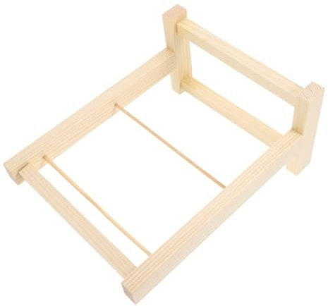 Warmhm Puppenkleiderständer Aus Holz Mini-kleiderständer Puppenkleiderhalter Regal Kleiderbügel Für Puppen Kleider-Outfit-Halter Puppenhaus-möbelzubehör Faltbar Platzsparend Vielseitig Ei