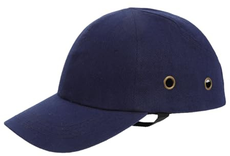 NUOBESTY Stoßfeste Verstellbare Baseball Schutzkappe mit ABS Hartschale Leichte Baumwoll Sicherheitsmütze für Damen und Herren Outdoor Kopfschutz zum Radfahren und Arbeit