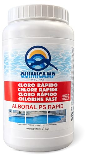 Cloro Choque Accion Rapida, Recuperador Agua Piscina deteriorada, Tratamiento Inicial de la Piscina, Fabricado en España, Forma del Producto Granular, Contiene 2 Kg