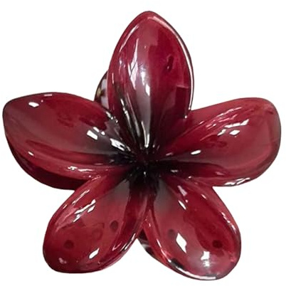 Haarspange Blume Ei-Blumen Haarklammer für Dickes Dünnes Haar,1 Stück rutschfeste Acryl niedliche Große klammern Haarspangen Frauen Mädchen Haarstyling Strand Party Pool Urlaub (H-6, One Size)