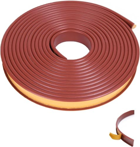 5M/16.4FT U-Shape Flexible Edge Banding Self Adhesive Molding Trim, Furniture Edging Tape Sealing Strip for Cabinet Wardrobe Table Worktop Wood Board(Brown,1.6cm)
