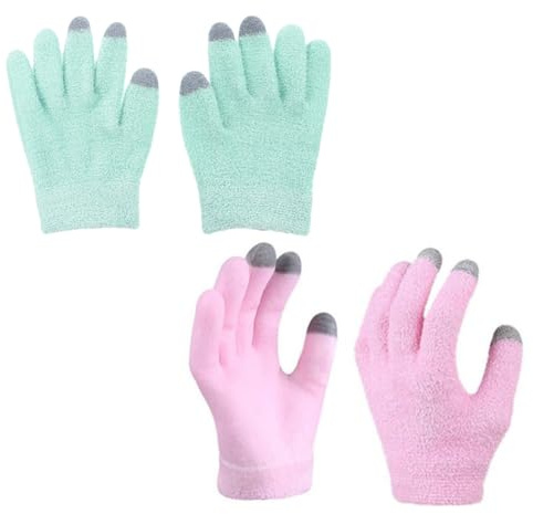 Gogogmee 2 Guantes Hidratantes para Manos Secas y Agrietadas con Gel Nutritivo y Diseño Táctil para Cuidado Profesional y Diario Confortable