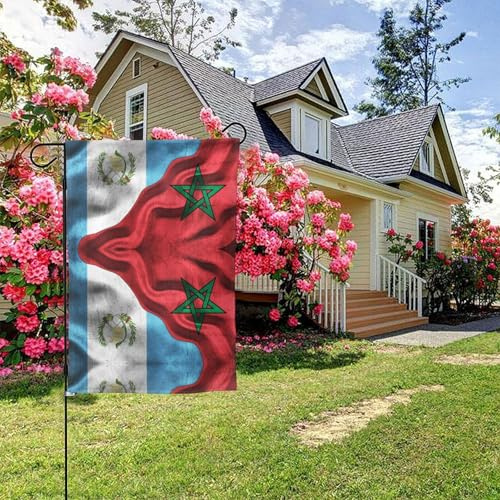 Drapeau marocain guatémaltèque double face 28 x 40 pouces, décoration extérieure