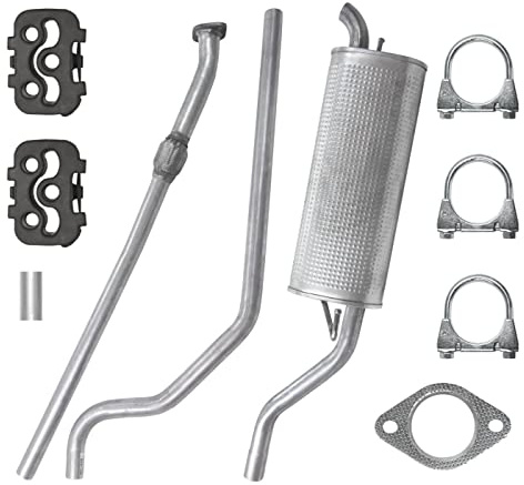 POLMOstrow Auspuff für Fiat Grande Punto 1 I 2005-2012 | Abgasrohr und Endtopf, Motoren: 1.4, Fließheck