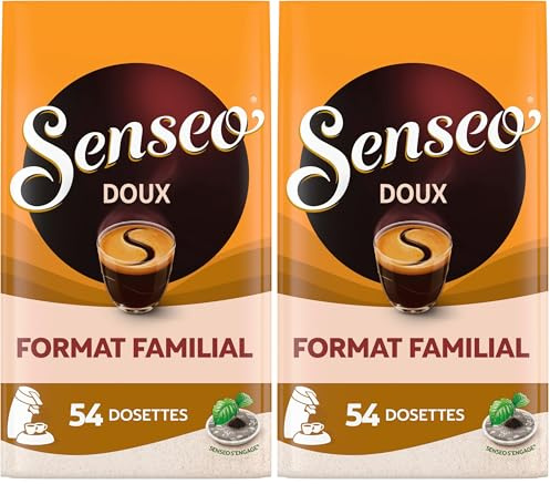 Senseo Café 54 Dosettes Doux (L'emballage Peut Varier) (Lot de 2)