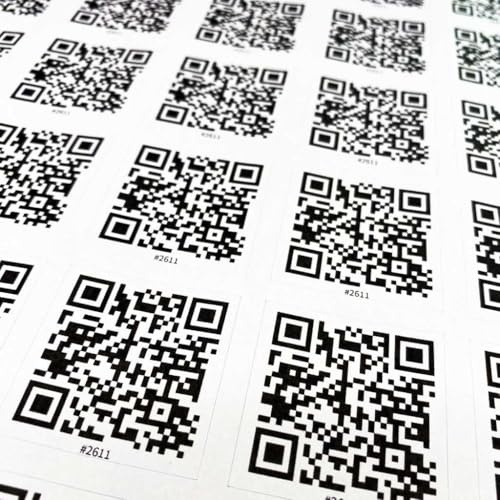 Individuell gestaltete QR- oder Barcode-Aufkleber, 20 Stück (45 × 45 mm)