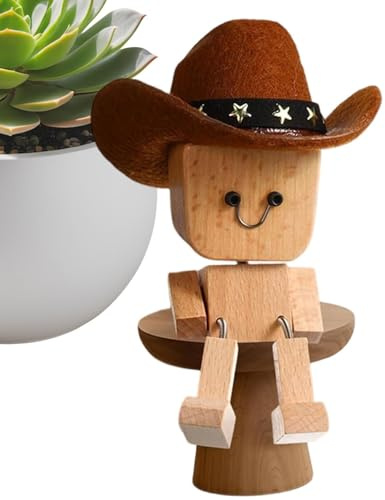 Muñeco de madera tambaleante, juguete con 12 expresiones faciales magnéticas - Figura de muñeca tambaleante - Para mesa, hogar, dormitorio, interior del coche, armario, mesita de noche y entrada