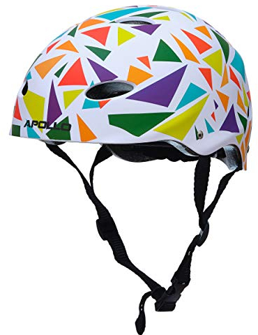 Apollo Skaterhelm Herren, Damen und Kinder | Kinderfahrradhelm | Verstellbar | Skateboard, Scooter, BMX Helm Kinder mit Drehrad-Anpassung | für Jungen und Mädchen | Verschiedene Größen und Farben