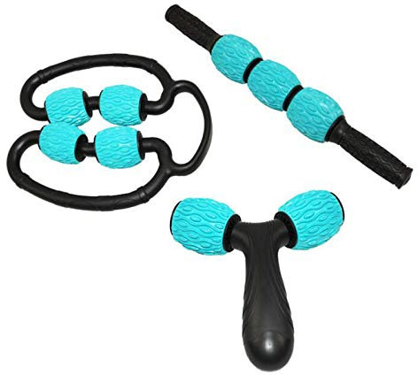 Eyands 3 in 1 Massage-Roller, Beinrollen für Muskeln Foam Rollemassager Muscle Roller für Beine, Arm Myofascial Fascial Nach Training Exercise Muskelkater Schmerzen lindern