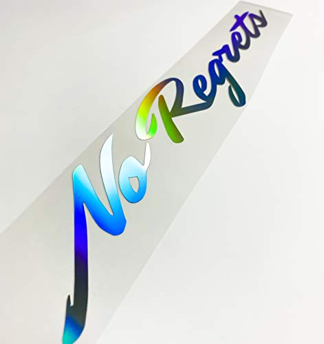 Auto Aufkleber No Regrets oilslick Tuning Sticker New Hologram Shiny Carstyle Stance Dub Low Static Lifestyle Limited Edition Deep Performance Neck Breaker Devil frech