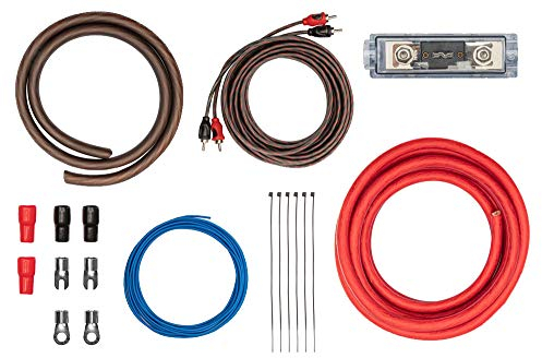 Kabelkit 35mm² fertig konfektioniert - Auto Verstärker Anschluss-Set – mit Powerkabeln, Cinchkabel, Sicherungshalter, Sicherungen – Installations Kit für Endstufen