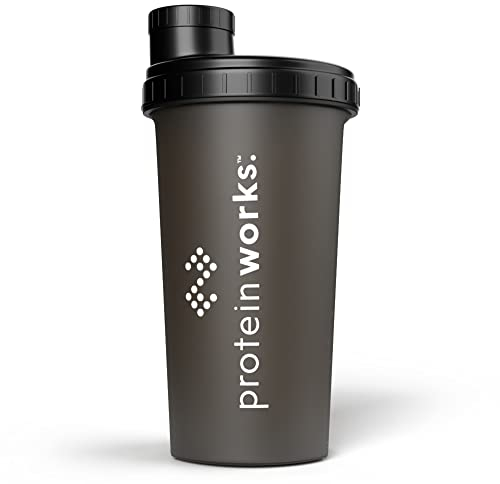Protein Works - Sleakster Shaker | Durable & Leak Proof | Smoked Black | 700ml