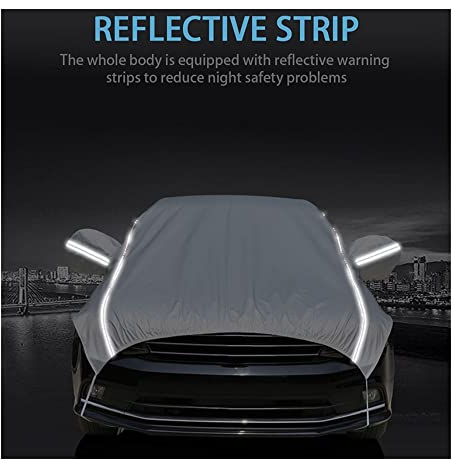 Autoplane Hülle Halbe Autoabdeckung wasserdichte Außenabdeckung Oxford Sonne Regen Uv Schutz Staubdicht Schneefest Universal Auto Karosserieabdeckung Für Limousine (Color : SUV Silver)