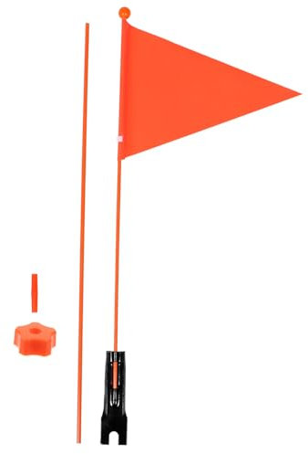 KOMBIUDA Sicherheitsflagge Für Fahrrad Stabile Fahrradstange Mit Leuchtenden Farben Einfach Anzubringen Verwenden