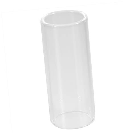 ibasenice 2pièces Diapositives Guitare Verre Et Acier Inoxydable Medium Bottleneck Transparent Et Argenté Accessoires Pour Guitares Basses Et Electriques