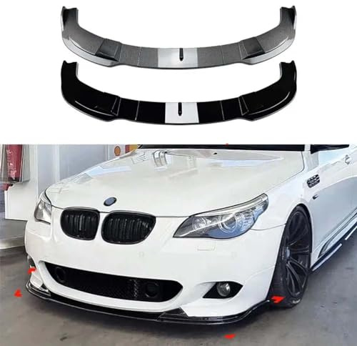MYMOMS ABS Front Lip Spoiler Splitter Für BMW 5 Series E60 E61 M Sport 2005-2010 Front Stoßstange Schaufel außen Zubehör,Glossy Black