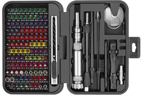 XOOL 132-in-1 Präzisions-Schraubendreher Set mit Magnetischer Werkzeugbox – Professionelles Reparaturset für Elektronik, Smartphone, Laptop, Tablet, MacBook, iPhone, Xbox & Spielkonsolen