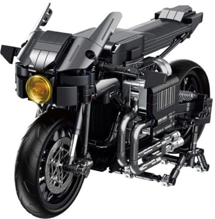 DelightCube Technik Motorrad Bausteine, Klemmbausteine Motorrad Modellbausatz, Supermotorrad Bauset Spielzeug Geschenk für Erwachsene Kinder (672009)